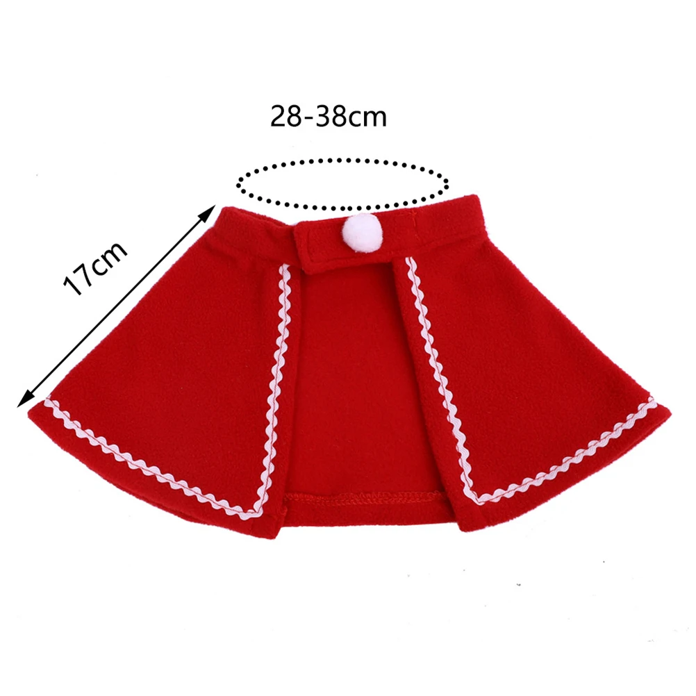

3 Pcs Pet Cape Hat Scarf Set Christmas Costume Dog Clothes Party Accessories Warm Soft Pet Supplies Holiday Photo Shoots Dog