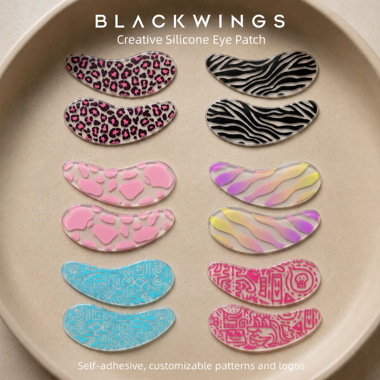 Blackwings Silicone Eye Patches Are Suitable for Dark Circles and Puffy, Reusable Female Cooling Gel Eye Mask