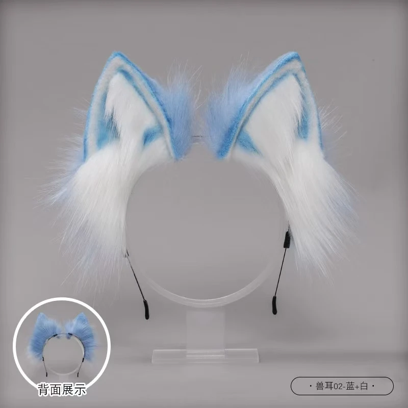 

christmas women animals wolf ears tiara stuffed hairband fluffy lolita headband anime for halloween cosplay accessories