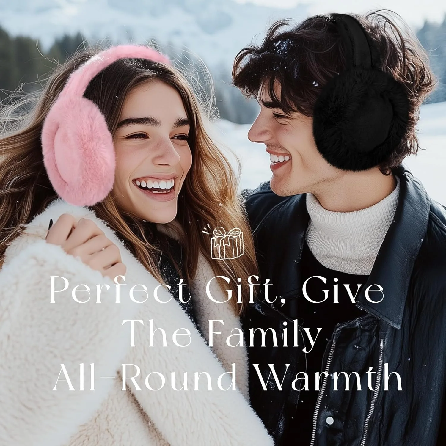 Women Suede Plush Earmuffs Wool Solid Plush Warm Outdoor Skiing Cycling Windproof Cold-Proo Winter Fluffy Ear Muffs Earflap