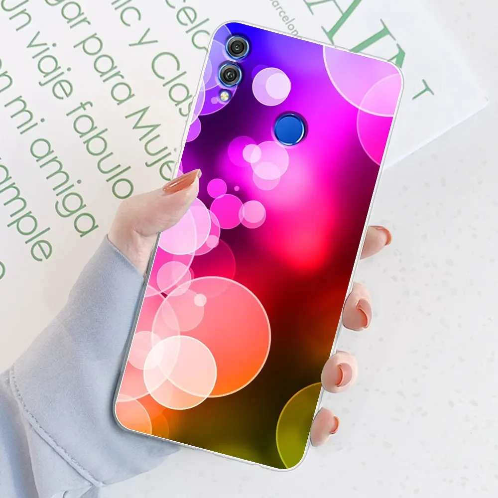 For Huawei Honor 8X Case Honor 8X Watercolor Marble Transparent Cases For Huawei Honor 8X Cover Honor8X Silicone Back Bumper