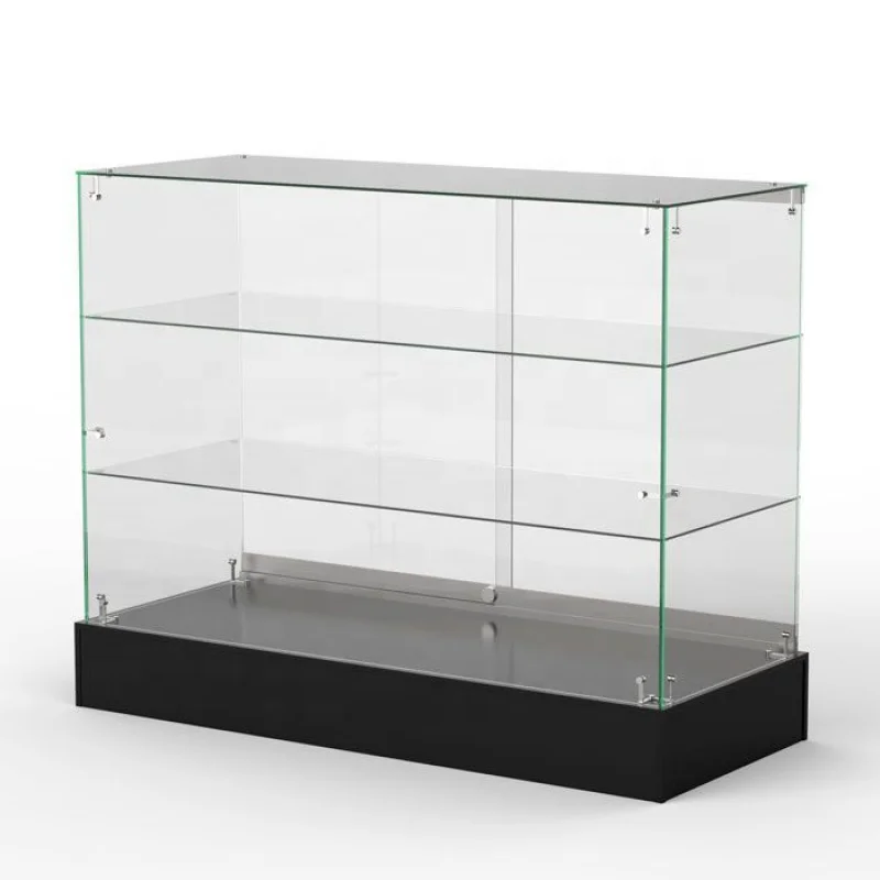 custom.Economy Frameless Glass Display Tempered Glass Smoke Store Showcase Store Shop Display Unit Showcases for Sa