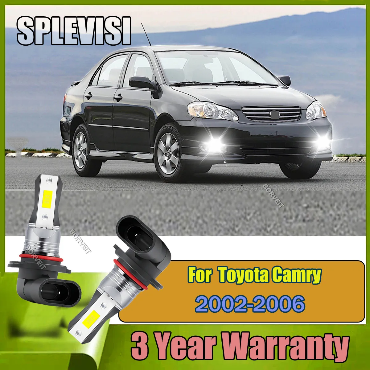 

LED Fog Light - Alluminum Alloy Housing avoid damaging plastic parts around For Toyota Camry 2002 2003 2004 2005 2006