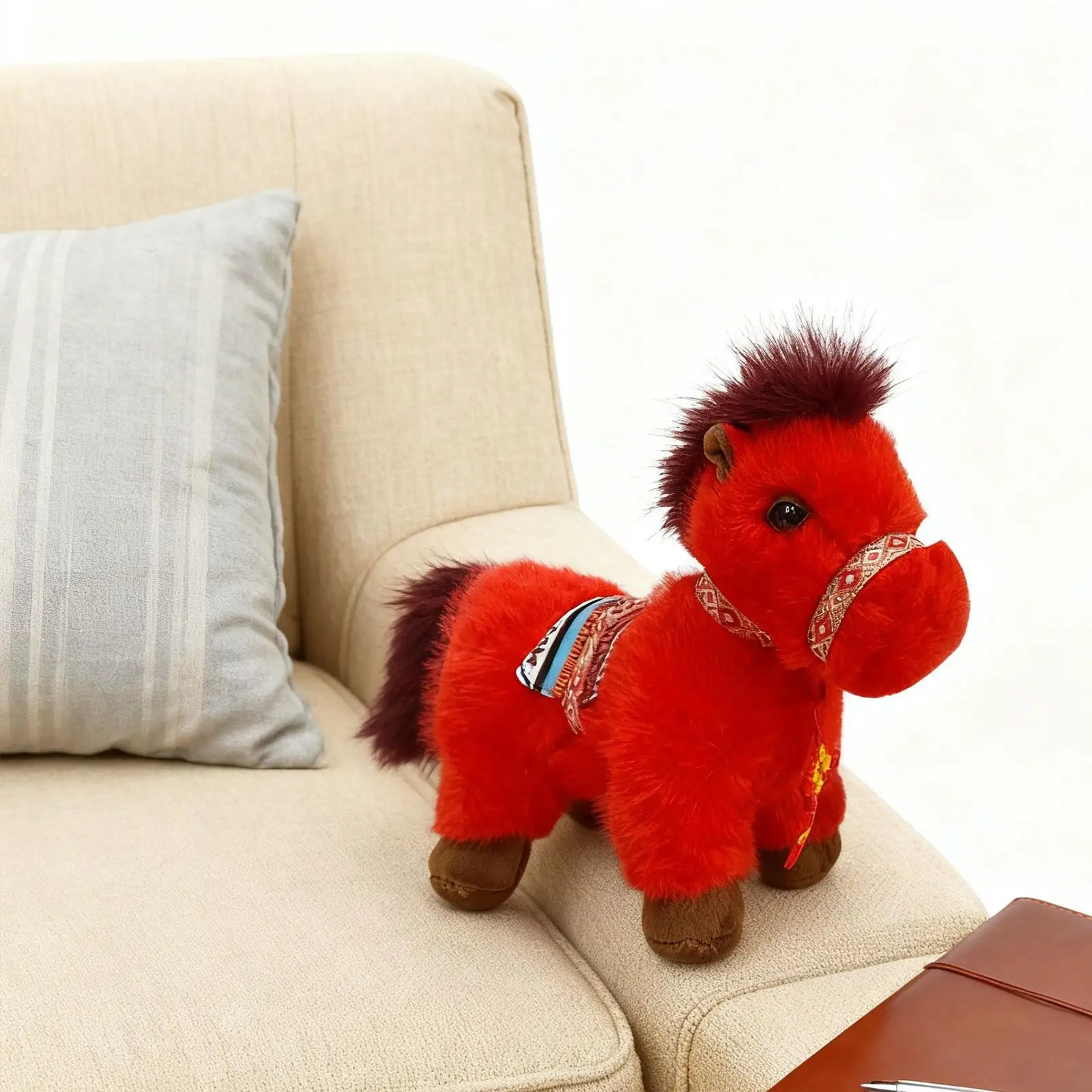 Pluszowy koń 23 cm dekoracja domu zabawa w udawanie miękkie prezenty pluszak koń urocze pluszaki zabawki dla dzieci dorosłych dziewcząt