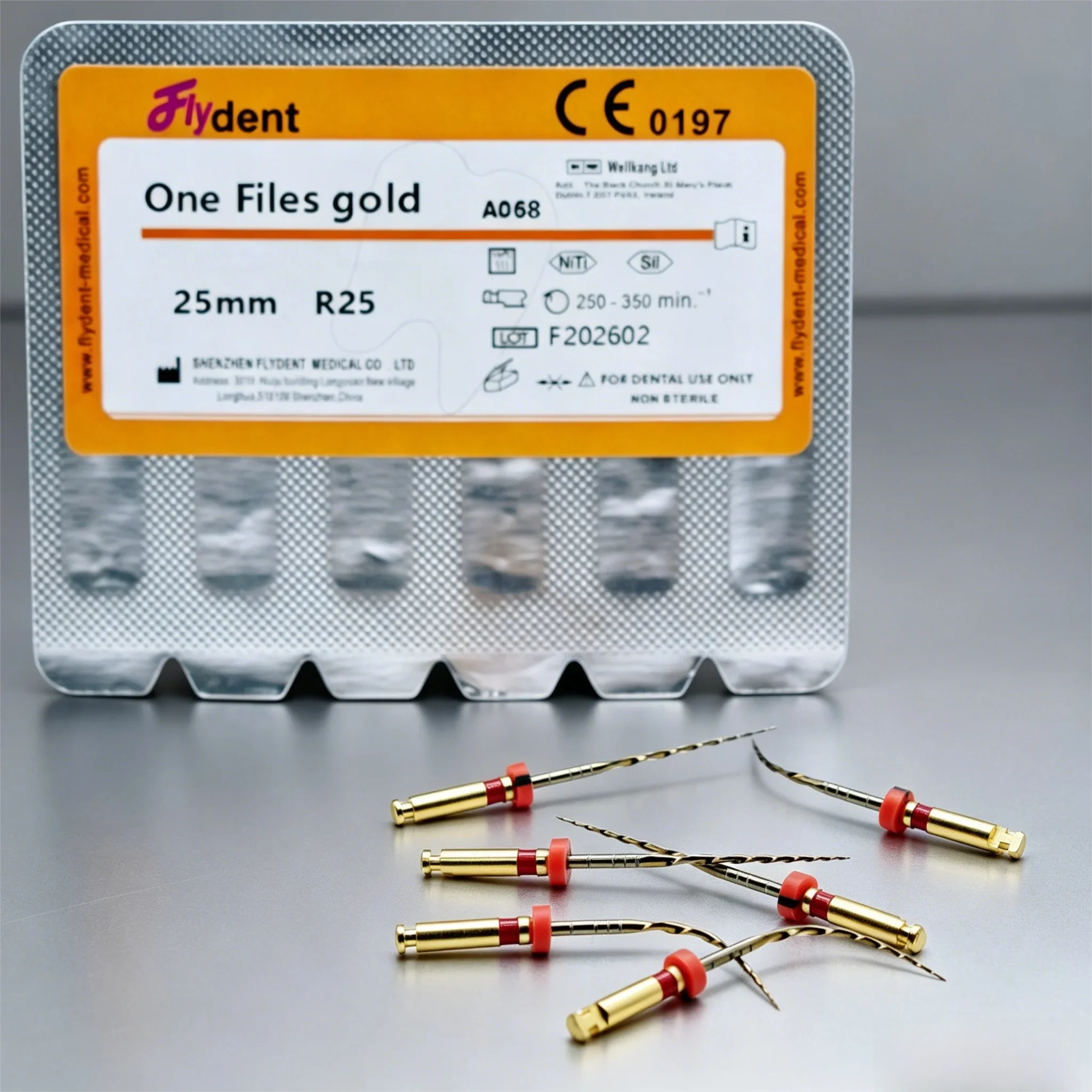 Dental One Files Gold Flexible Endo Rotary Files Endodontic Niti Files Use For Root Canal Cleaning Dentistry Endo Instrument