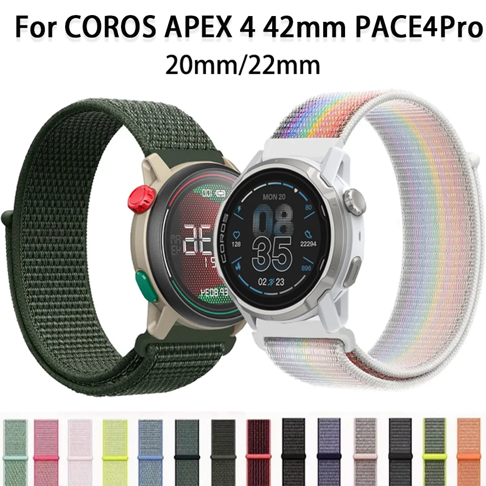 Correa de nailon de 20mm y 22mm para COROS PACE 4 3 Pro APEX 4, pulsera de 42mm Suunto Vertical 2 Race 2 Run Ocean CMF Watch 3 2 Pro