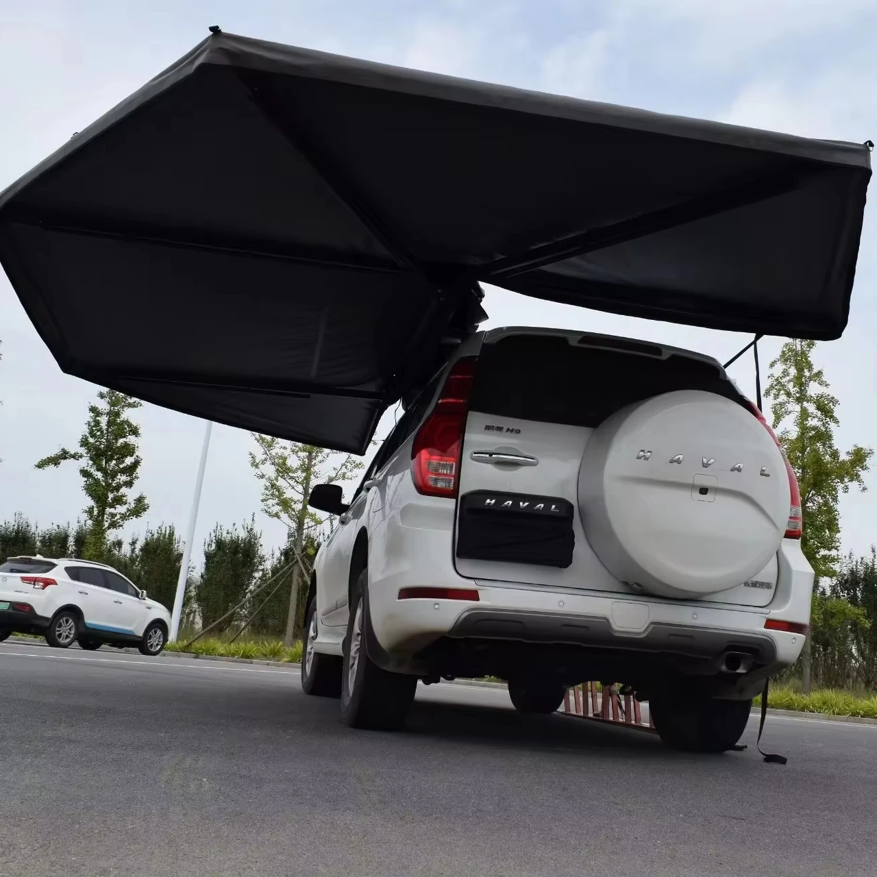 180+270 Degree Frameless Free Standing Fan Shaped Camping Tent Folding Camping Tent