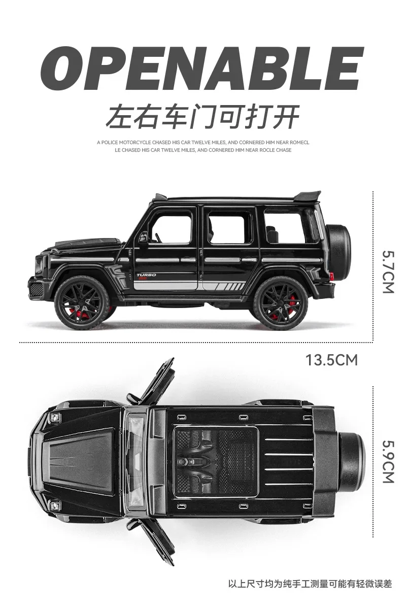 1:36 Mercedes-Benz Brabus G800 hohe Simulation Druckguss Metall legierung Modell Auto Sound Licht zurückziehen Sammlung Kinder Spielzeug Geschenk