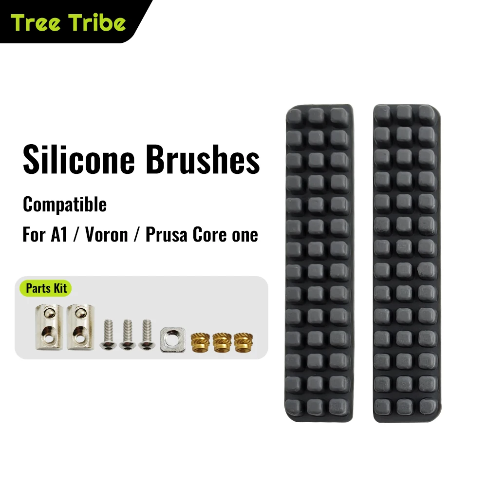 

Tree Tribe A1 Silicone Brushes for Voron Prusa Core one A1 3D Printer Nozzle Brush Wiping Gentle on nozzles
