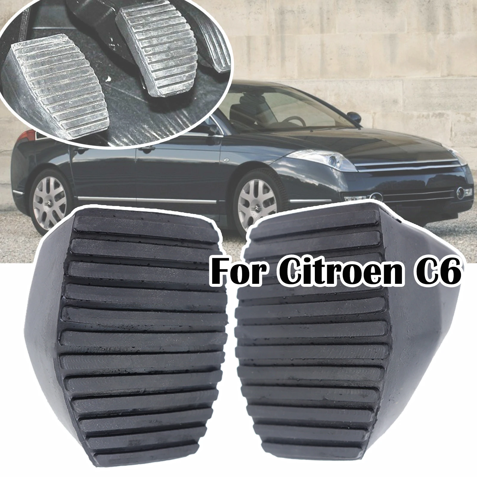 Car Clutch Brake Foot Rubber Pedal Pad Cover 213026 450417 For Citroen C6 2007 2008 2009 2010 2011 2012 Citroen C3 2009 - 2020