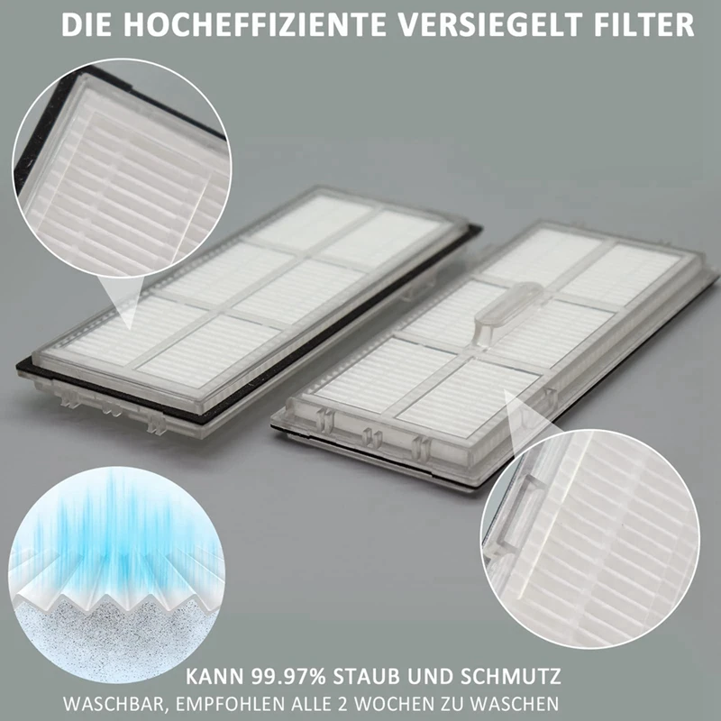 فرش رئيسية وجانبية لروبوروك s7 و t7s ، قطع غيار ، فلاتر هيبا ، ملحقات فراغية روبوتية