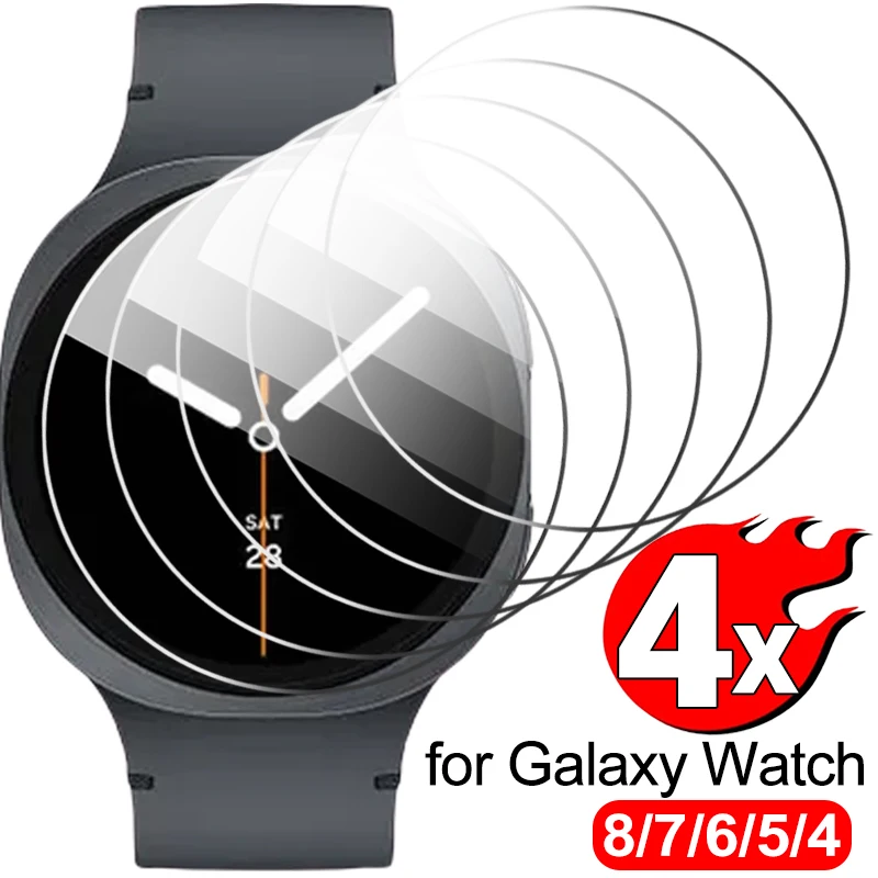 Protetor de tela para Samsung Galaxy Watch 8/7/6/5/4 40mm 44mm Película de vidro temperado antiarranhões para Samsung Watch 8 Classic 46mm