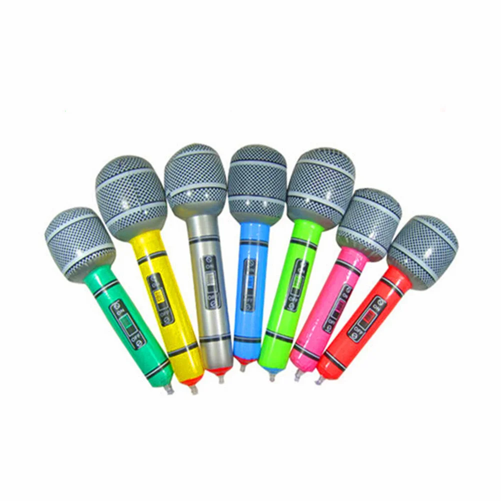 12pcs Kids Inflatable Instruments Toy Saxophone Microphone Guitar Musical Instruments Set(Random Color)