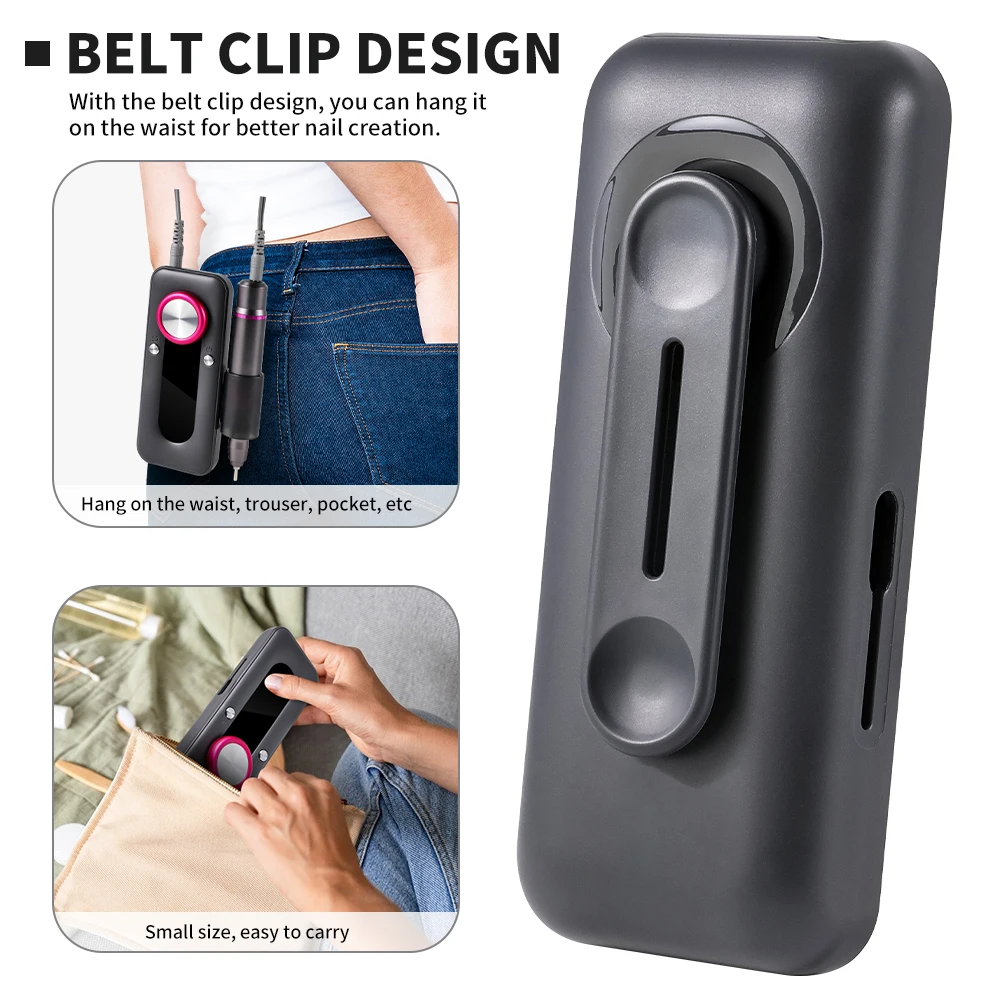 充電式ネイルアートドリル,LCDスクリーン付き,低ノイズ,マニキュアファイル,ジェルポリッシュ,サロンツールに適しています,35000rpm