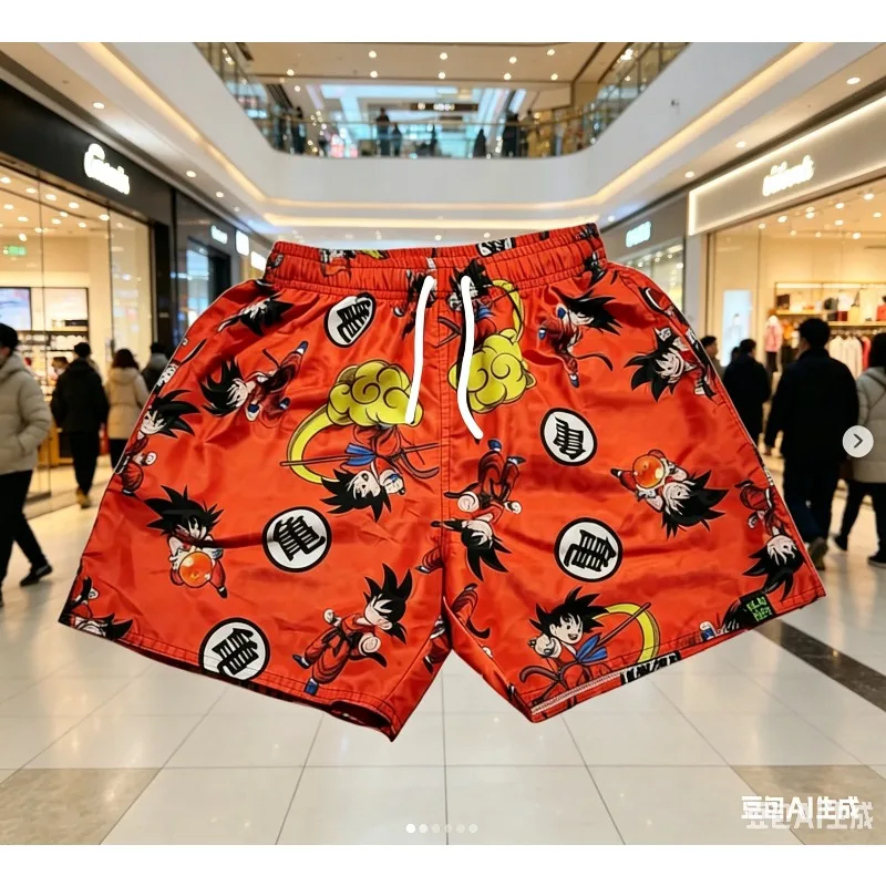 2026 Summer Dragon Ball Men's 3D Printed Shorts Goku Printed Quick-drying Family Sports Breathable Shorts