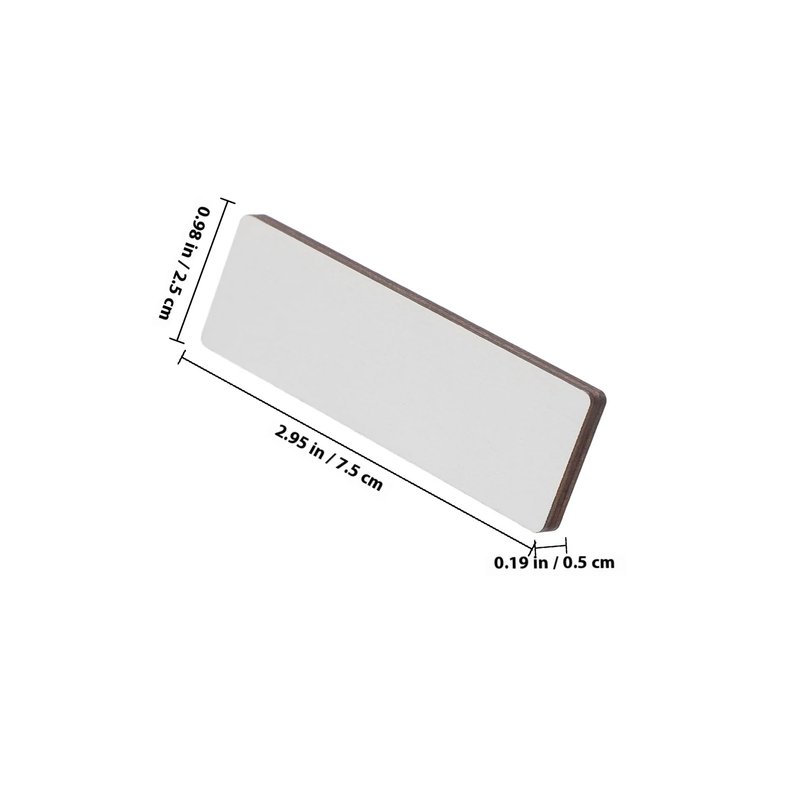 10pcs Blank Tags Wooden Badge Diy Name Tag Pins Reusable For Sublimation Identification Badges Bulk Wooden Name Plate Holder