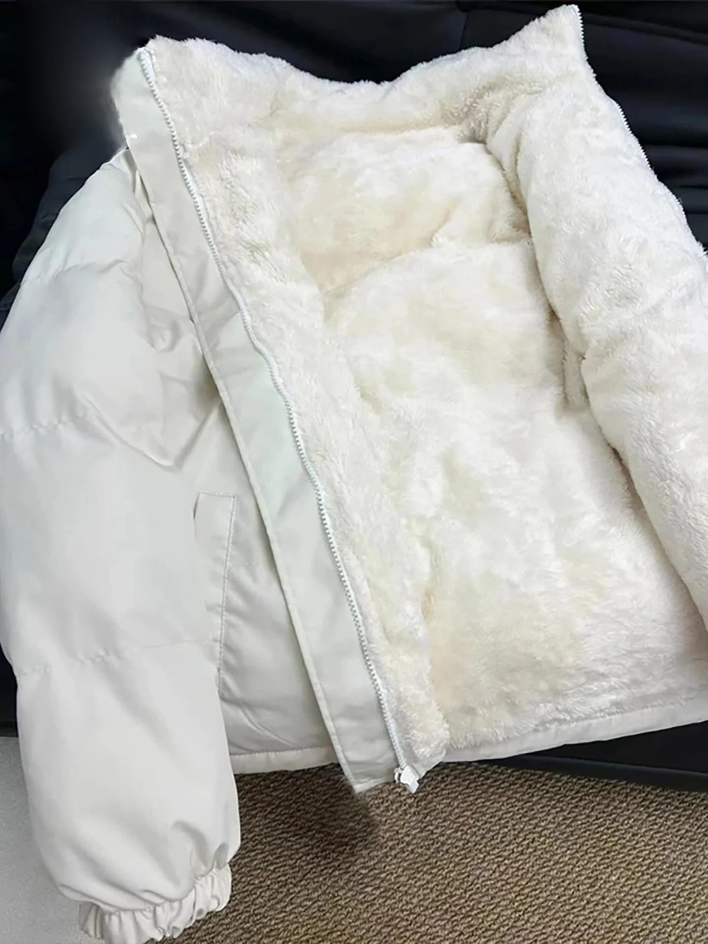 

TUCANO New Thiened Lamb Velvet Cotton Jaet 2026 Winter Men's Inner Fce Warmth ort Coat Zipper Closure Casual Wear