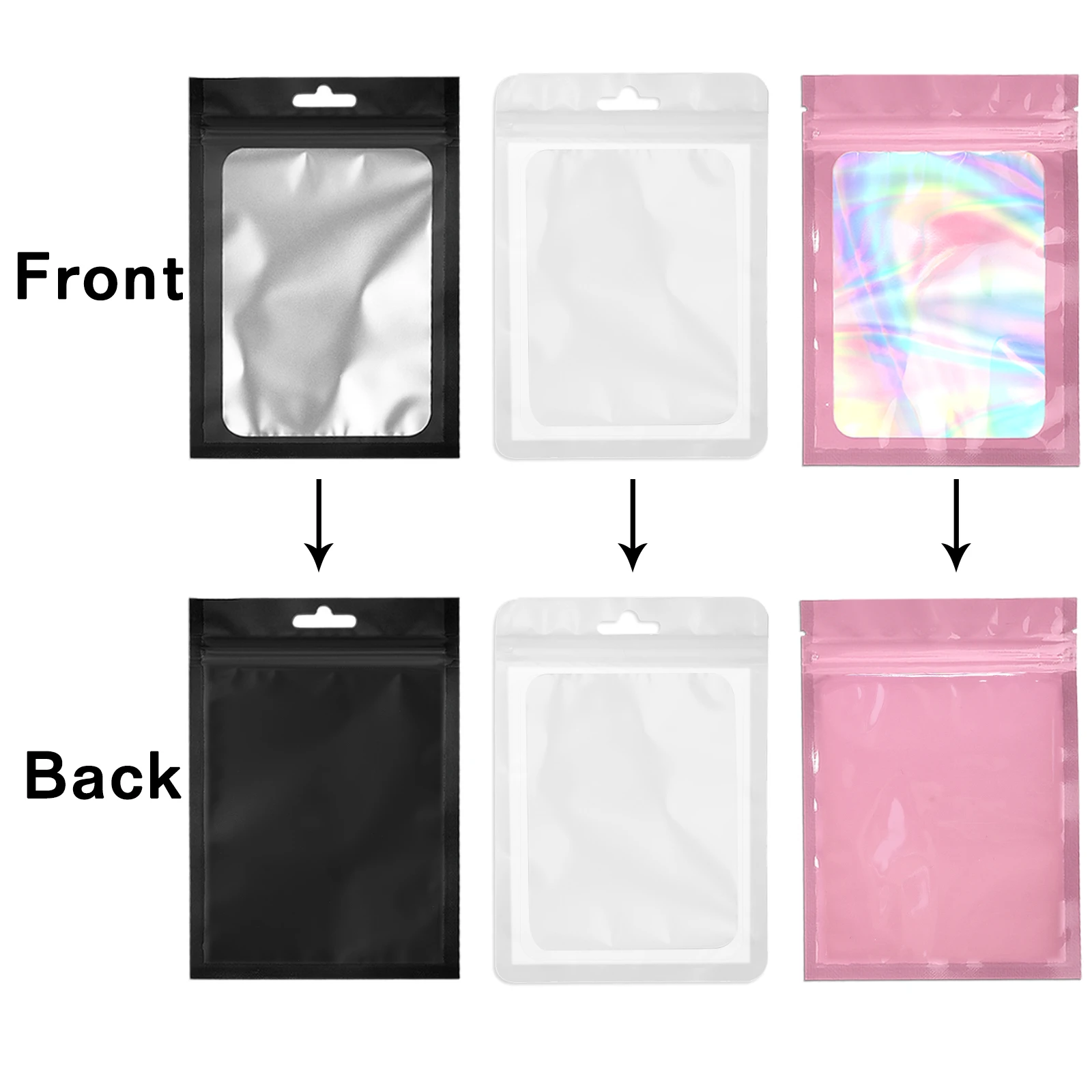 20Pcs Transparent Sealing Bag Plastic Bag Aluminum Foil Plastic Seal Bags For Jewelry Display Organizer Ring Necklace Storage