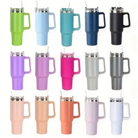 40oz Stainless Steel Tumbler with Handle – Vacuum Insulated Water Bottle for Hot & Cold Drinks (Leak-Proof & Sweat-Free)