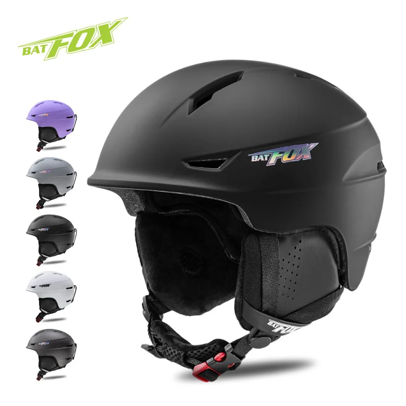 BATFOX Ski Helmet High-quality Warm Skating Snowmobile Snowboard Safety Sports Equipment Detachable windproof Cycling Helmets