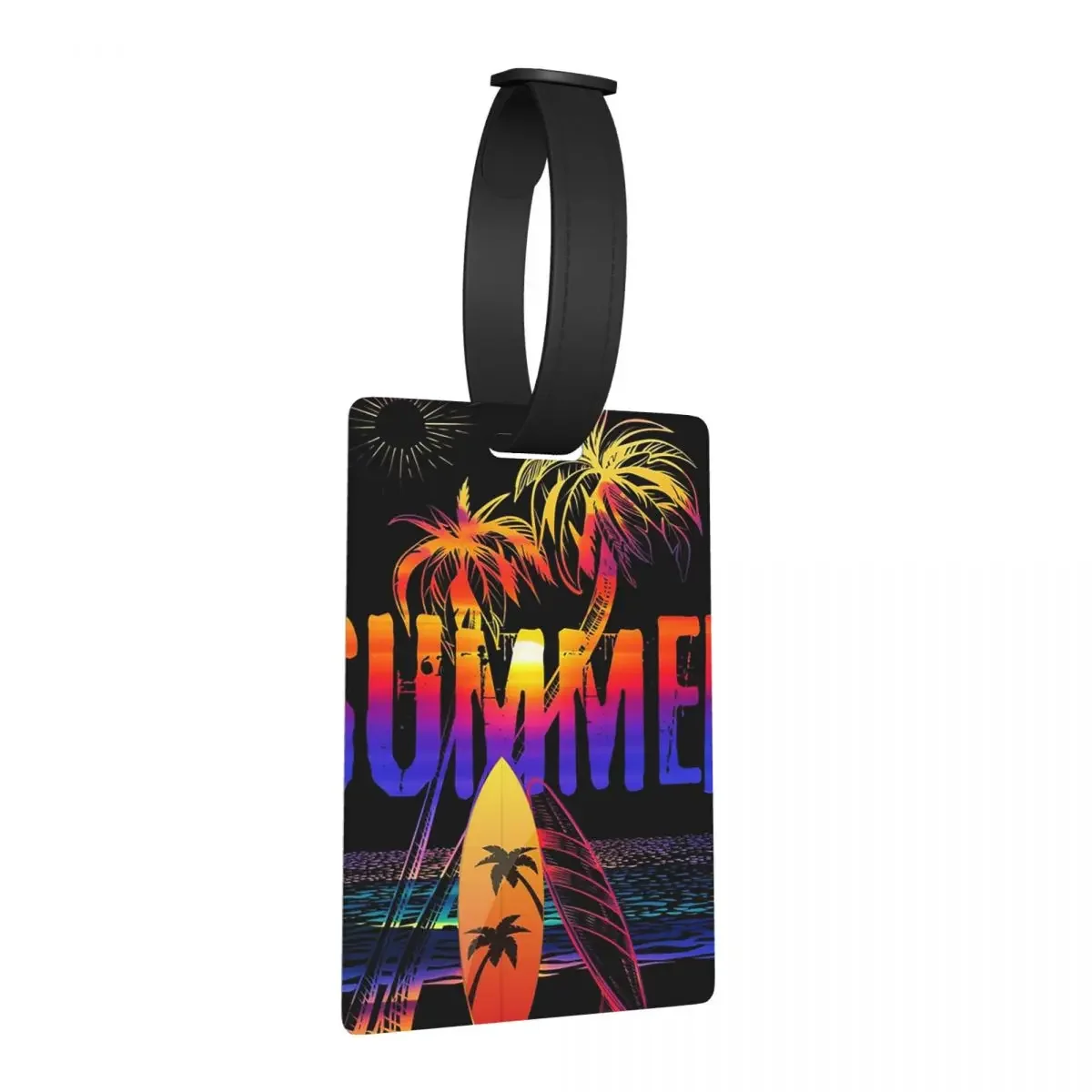 

Bold Summer Surfboard Surf Design Luggage Tags Suitcase Accessorie Travel Cute Baggage Boarding Tag Label Holder ID Name Address