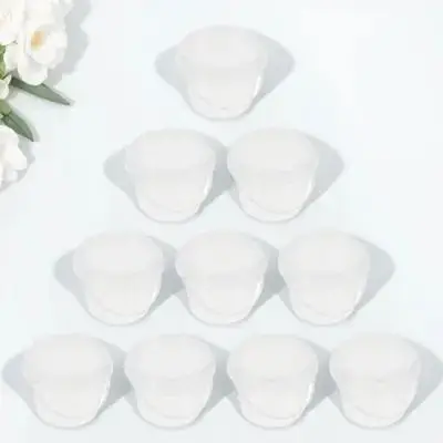 

10pcs Storage Bucket Food Grade Pp Material Clear Transparent Leak Proof Thickened Handheld Container For Fruit Dessert Ice