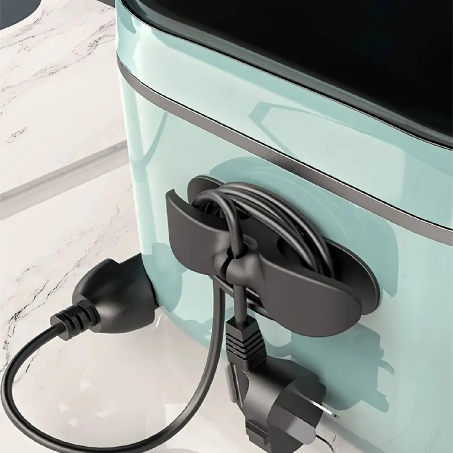 

Charging Cable Manager Plug Holder Wall Power Cord Wall Stickers Solid Wire Clip Kitchen Wire Finishing Storage
