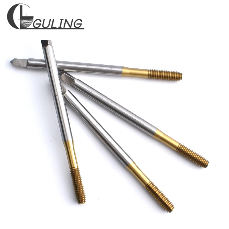 GULING HSSE-M42 Long Shank 70mm 80mm 100mm 150mm With TIN Forming Tap M0.8 M1M1.4M1.6M2M2.5M2.6 M3-M12 Machine Screw Thread Taps