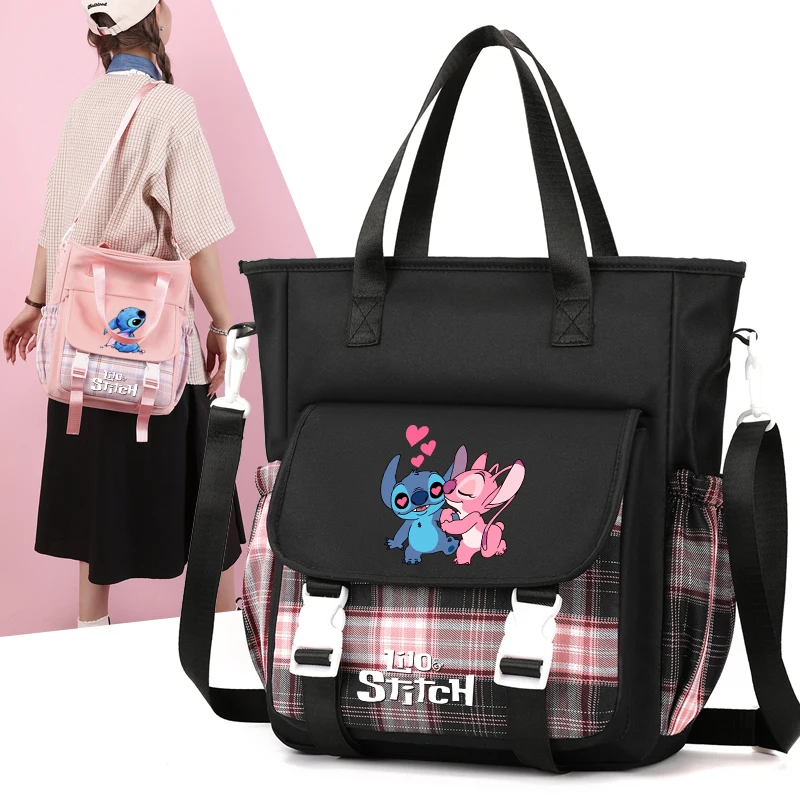 

Lilo Stitch Schoolbag Handbags Carrying Bag for Teenagers Girl Boy Back To School Bag Tote Bag Ladies Anime Rucksack Mommy Bags