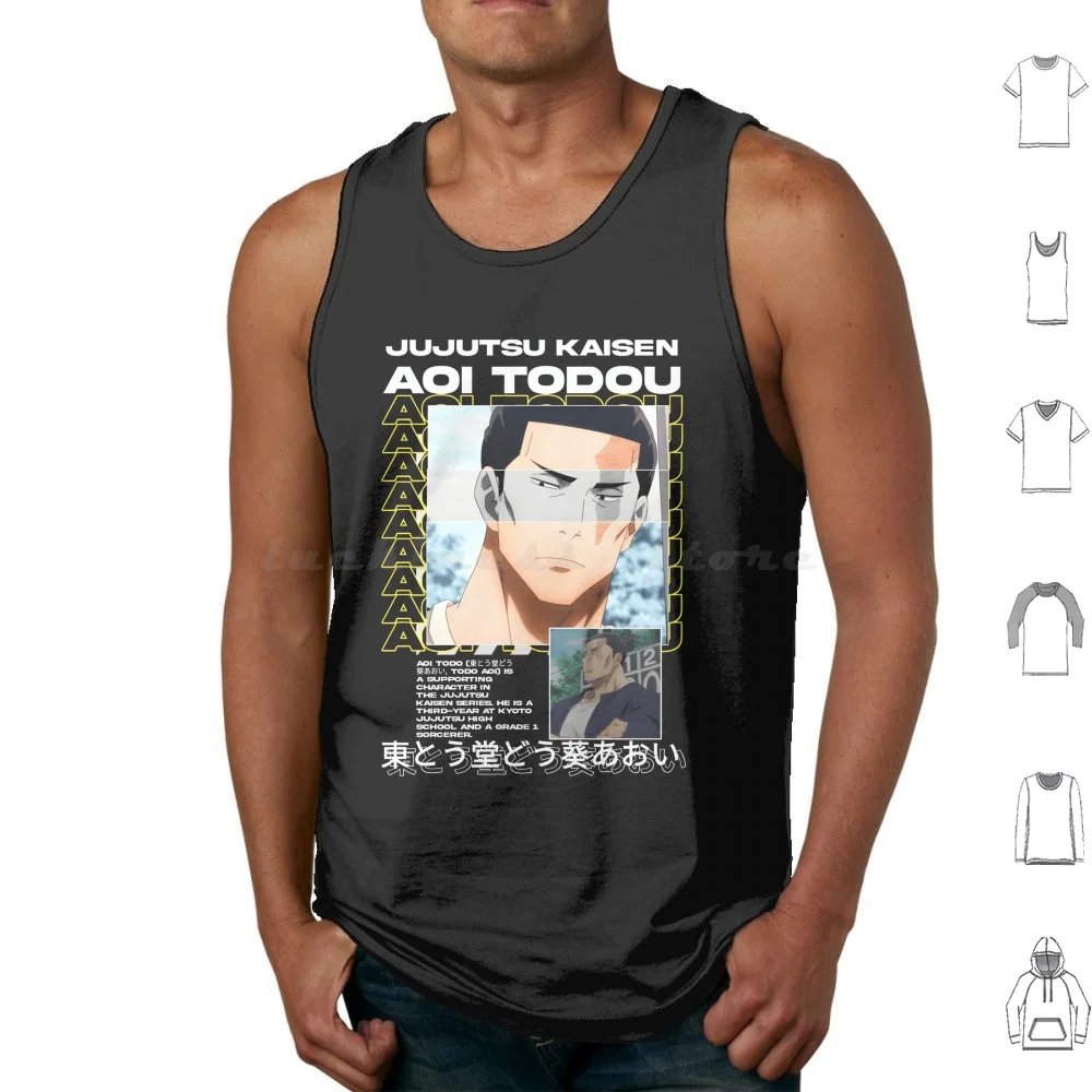 Aoitodo Poster Tank Tops Vest Sleeveless Anime Itadori Jujutsu Manga Satoru Sorcerers Gojo Kaisen Satoru Gojo Sukuna Yuji