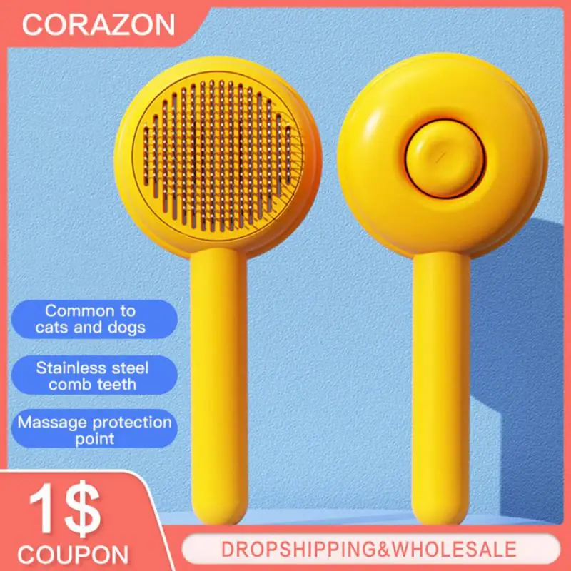 القط مشط تدليك الحيوانات الأليفة متعددة الأغراض أمشاط إزالة الشعر القط الكلب العالمي إبرة فرشاة الحيوانات الأليفة التهيأ تنظيف لوازم خدش