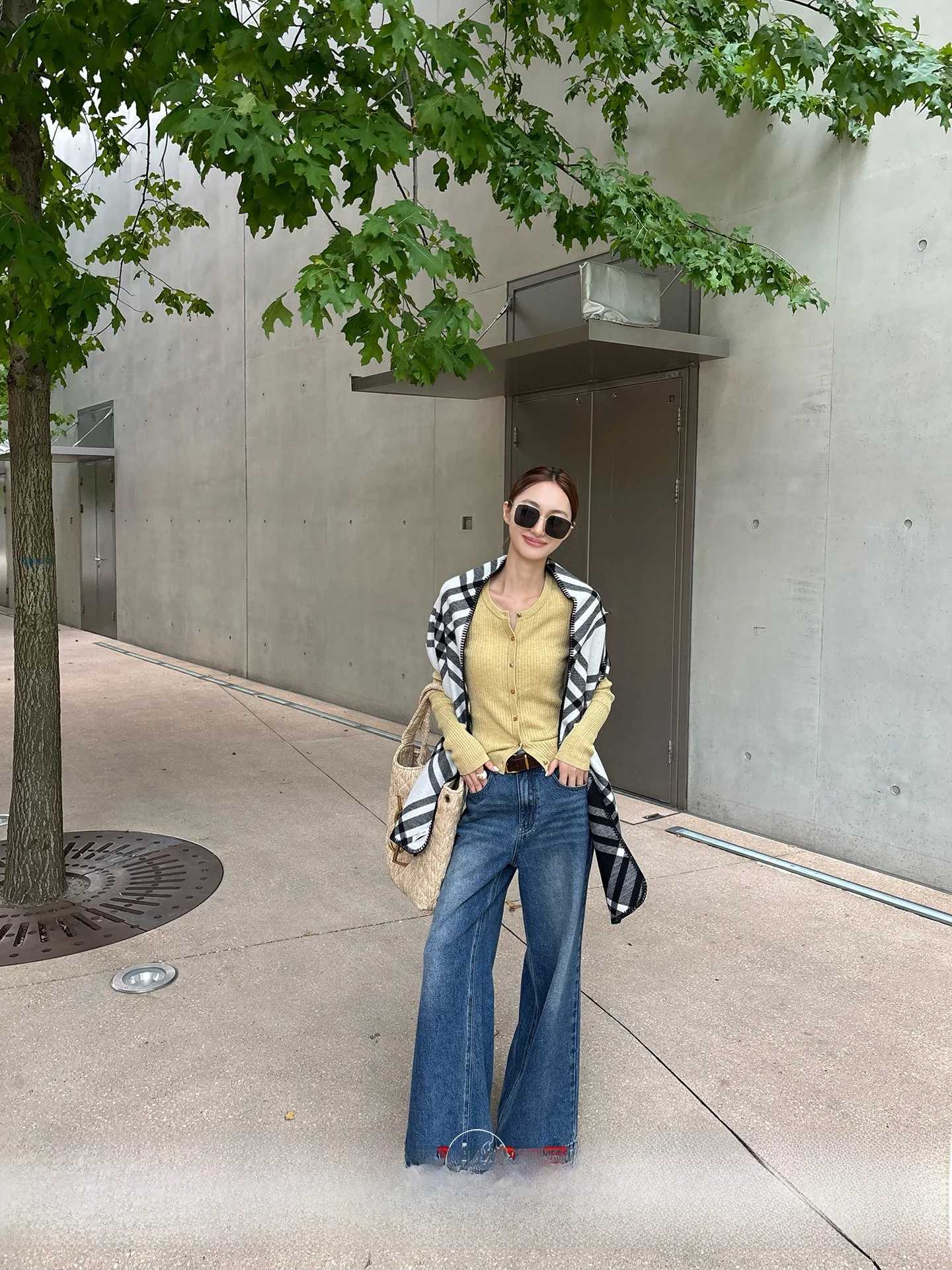 

Retro Wool Knitted Open Cardigan Women's Casual Wear Autumn Fine Rib Skin-friendly Leisure Top by Lu Qing Original Design