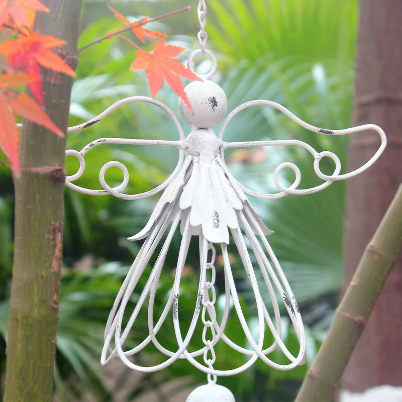 Hanging Metal Angel Style Japanese Windchimes Bell Campana Wind Carillon Exterior Garden Decoration