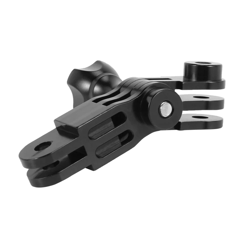2X CNC سبائك الألومنيوم ثلاثة اتجاهات محور الذراع محول تركيب ل GOPRO بطل 1 2 3 3 + 4 5 جلسة/شاومي يي/SJ/Gitup الأسود