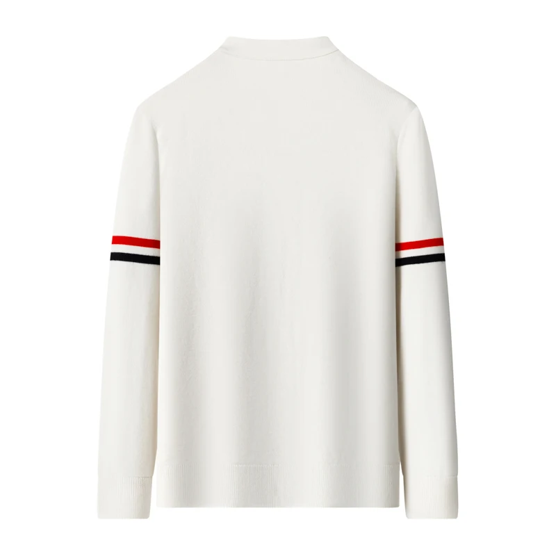 High-End Marke Pullover Open Shirt Männer Frühjahr Herbst Neue Klassische Streifen Trend Taschen Koreanische Freizeit Mischfarben V-Kragen Strickjacke – Detail 10
