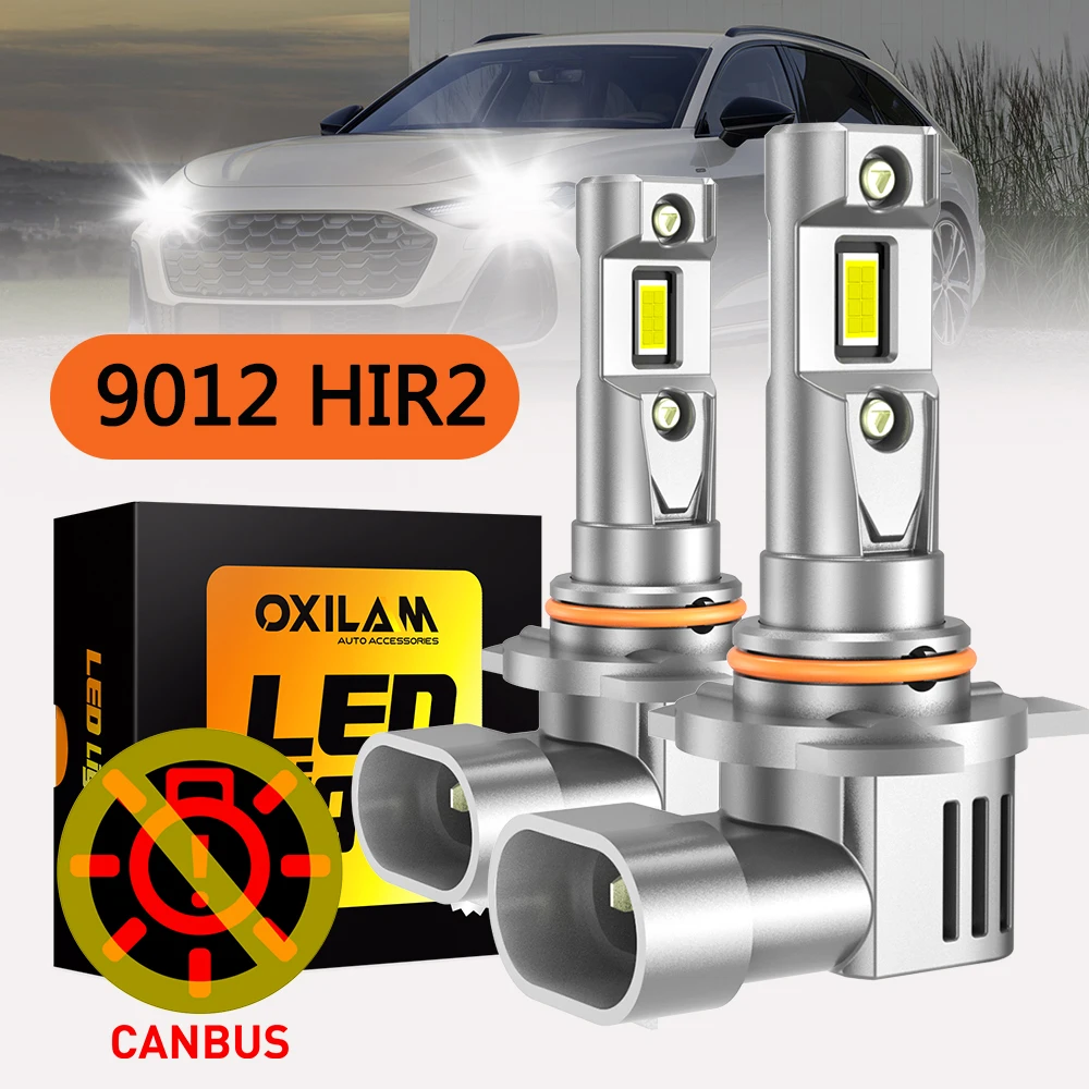 

OXILAM 2X 9012 HIR2 LED Bulb White Canbus Car Headlight For Toyota Opel 60W Powerful Lights Turbo Lamp 12V 16000LM Super Bright