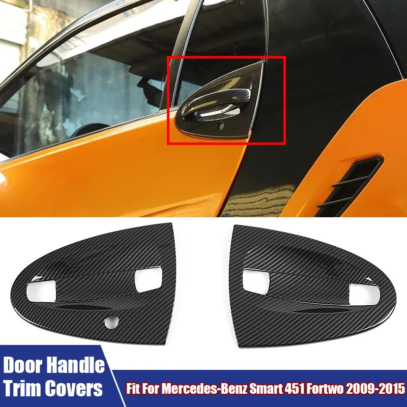 Car Exterior Accessories Door Handle Trim Cover For Mercedes-Benz Smart 451 Fortwo 2009-2015 Car Door Handle Decoration Cover