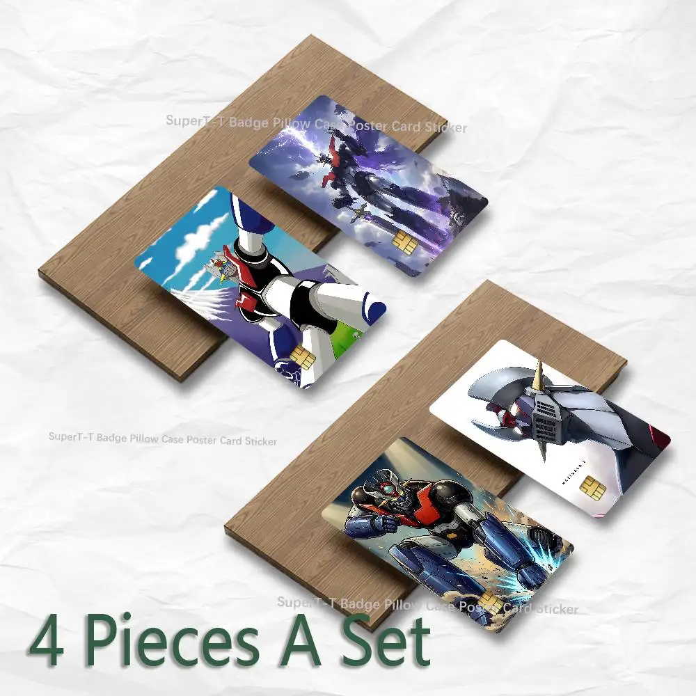 M-Mazinger Tranzor Z Credit Debit Card Sticker Bus Pass Diy Waterproof Small Chip Film Sticker Decoration