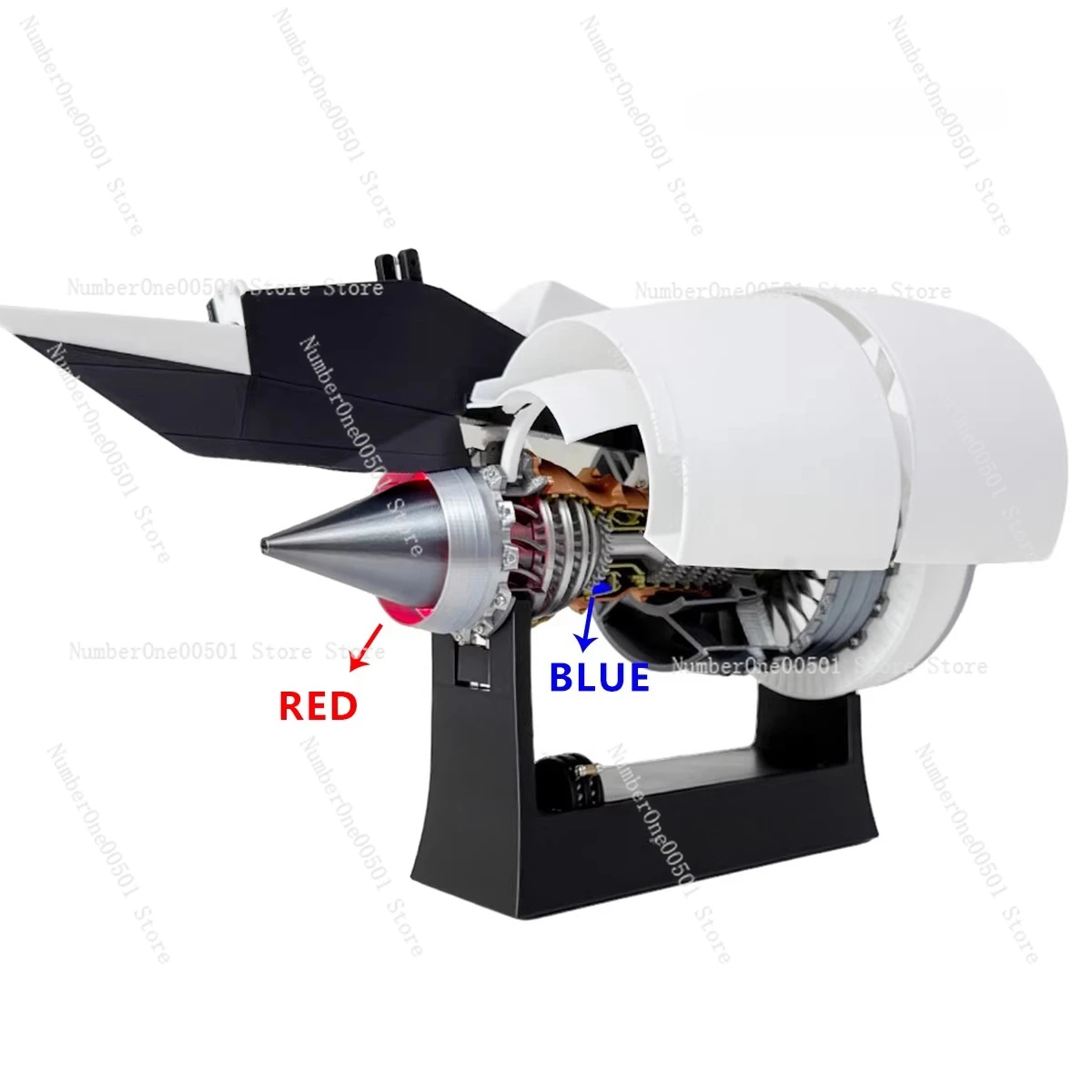 

Модель турбовентиляторного двигателя Jet Airliner, имитация авиационного двигателя с высокими деталями, коллекция моделей дисплея