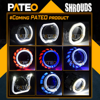 Projector Bezel LED Angel Eyes Halo Rings DRL Shrouds For 2.5 inch WST Bi-xenon Bi-LED Headlight Lenses Daytime Running Covers