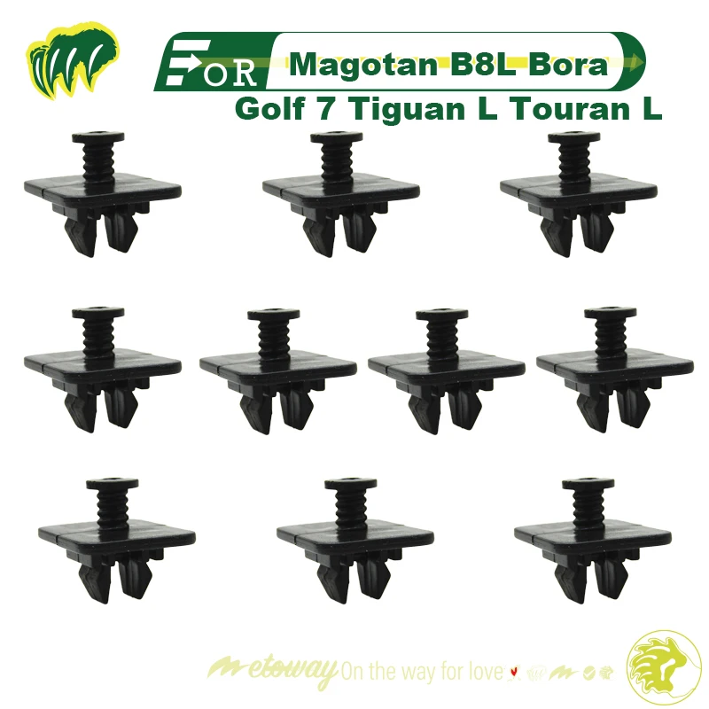 

10sets Buckles And ScrewsFor Magotan B8L Bora Golf 7 Tiguan L Touran L Rear Bumper Guide Plate Buckle T15 Screw Fastener