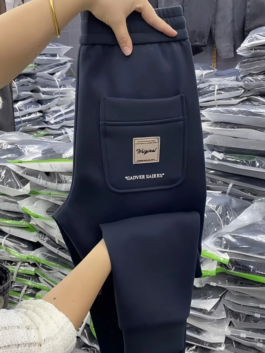 

Высококачественные мужские спортивные брюки: комфортные, повседневные, модные, однотонные, универсальные, свободного кроя, осенняя новинка, длинные.