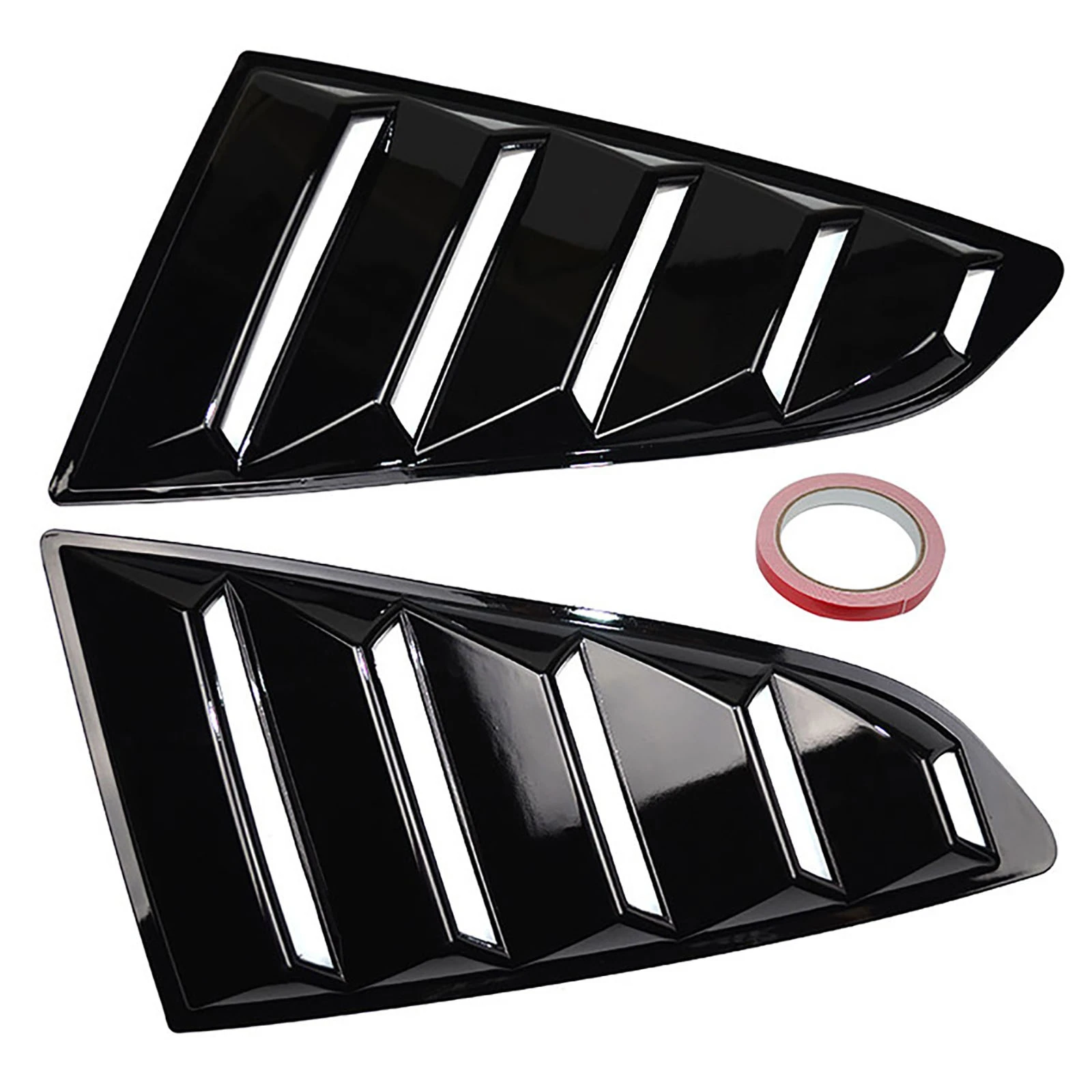 Rear Quarter Window Louvers Sides Window Spoiler Splitter Cover Trim for Ford Mustang 2015-2021