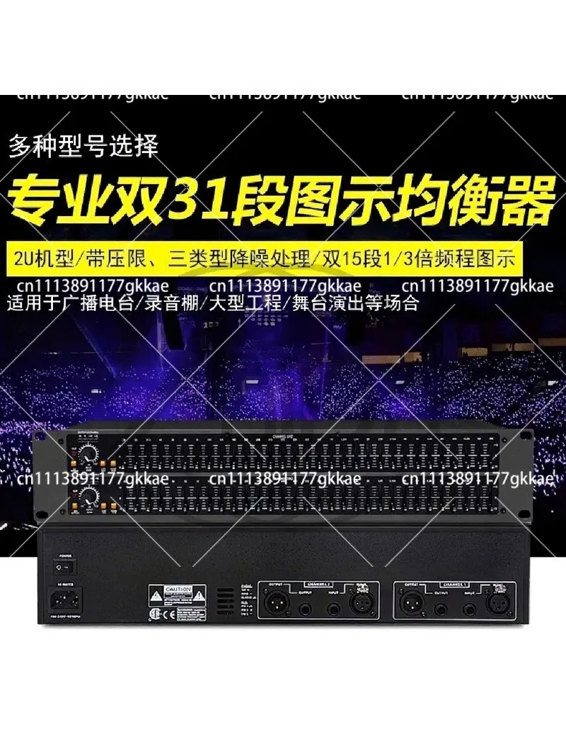 Double 31 Segment Equalizer 231 2231 Home KTV Stage Performance Audio EQ