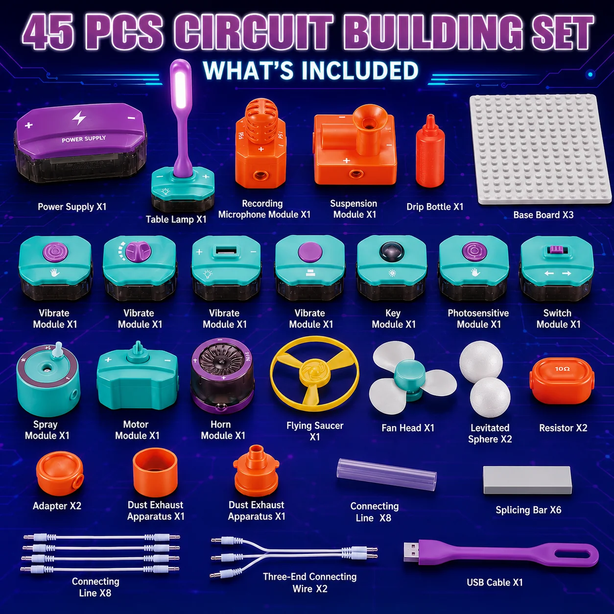 電子ブロック STEM回路キット DIY科学実験 教育玩具  - Electronic Building Blocks Stem Kit のレビューと価格