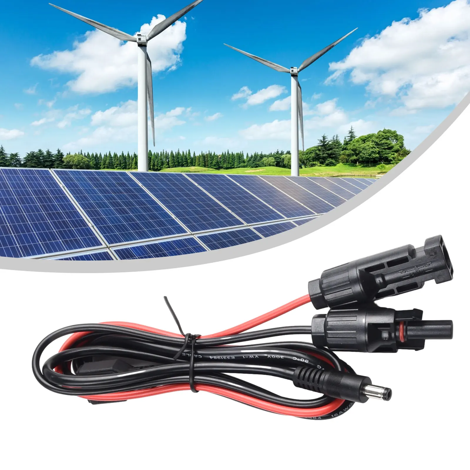 1.5m Solar PV Panel Connector Energy Connection Cable To DC5521 Adapter Extension Cable 16 Mobile Energy Storage Power Line