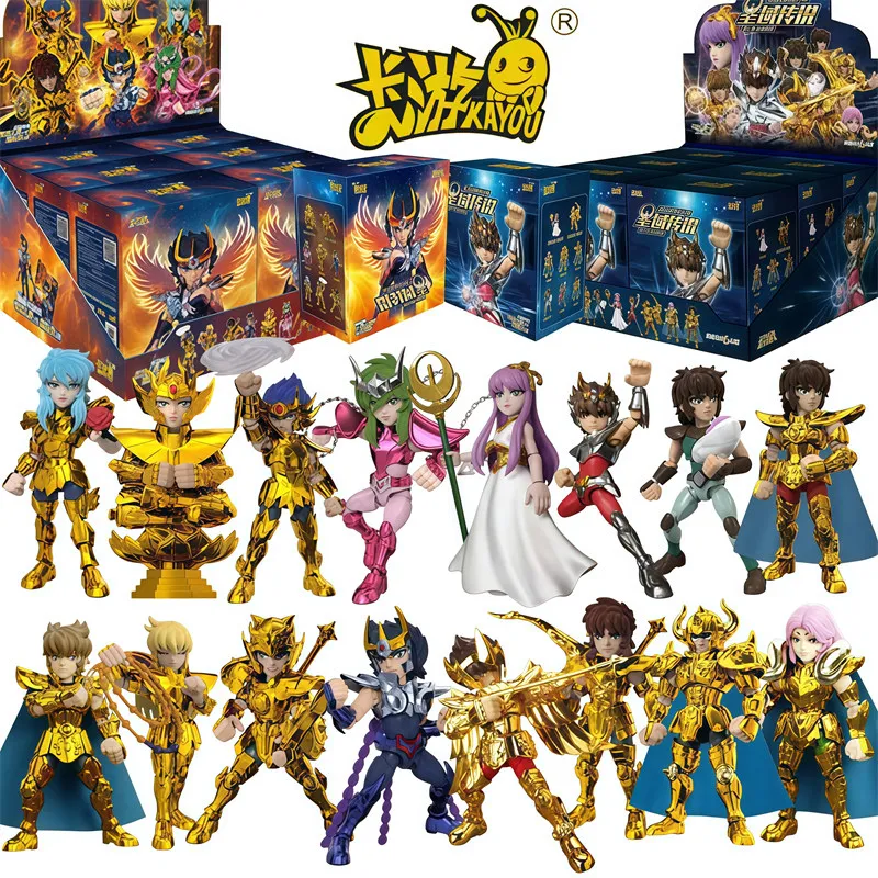 kayou Saint Seiya Pegasus Aiolos Sagittarius ‌ ‌   Figura de Acción Leo Scorpio Milo Gold Saint, Juguetes Ensamblados, Caja Sorpresa, Regalos de Cumpleaños