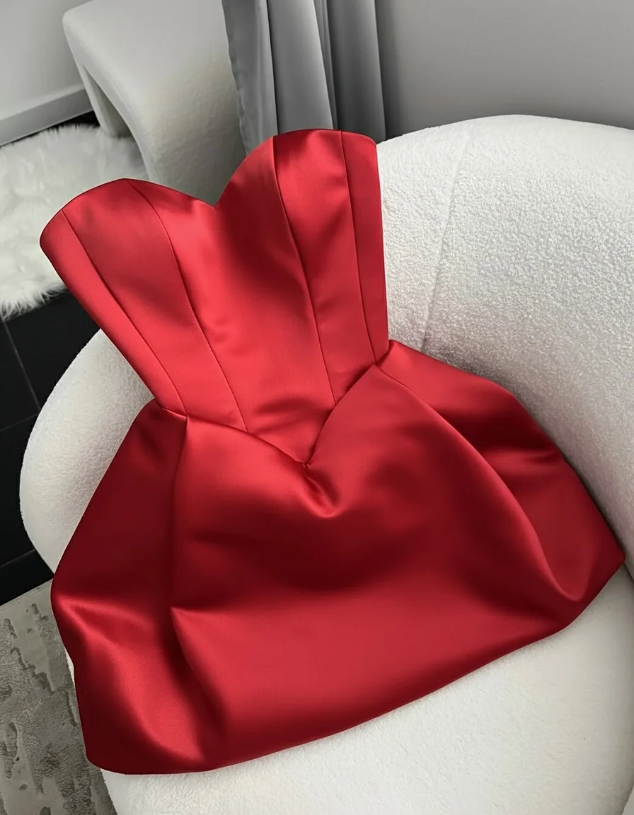 

Новый дизайн, сексуальный красный корсет без бретелек, простое мини-коктейльное платье, очаровательное модное бальное платье с цветочным принтом для выпускного вечера, вечернее платье