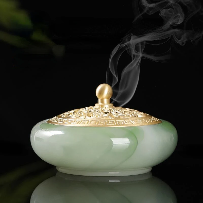 

Household Antique Incense Burner Glass Jade Incense Burner Agarose Incense Burner Sandalwood Incense Burner