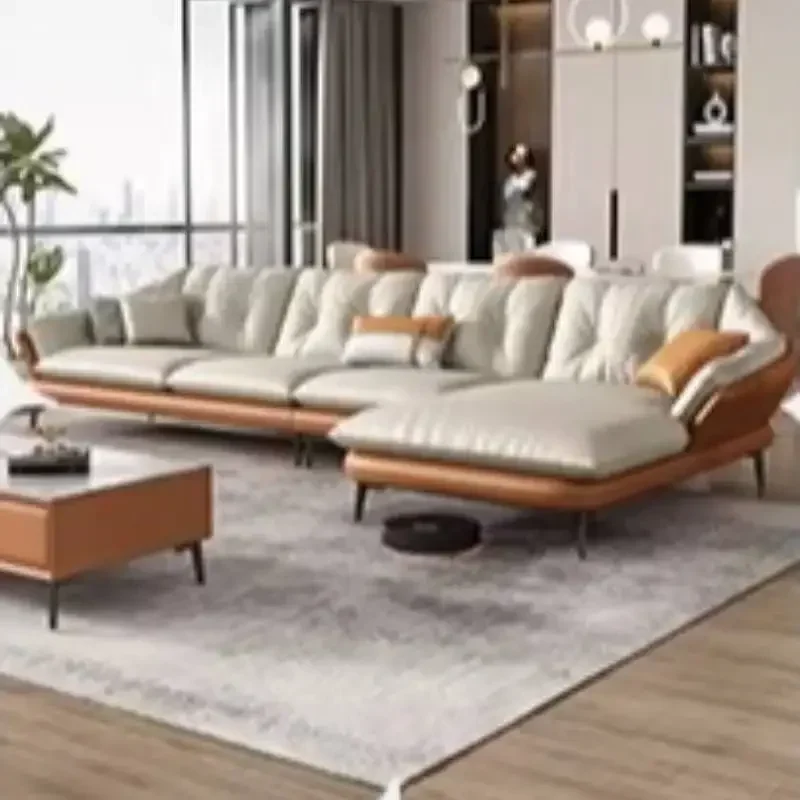 9New Modern Corner Living Room Sofas Aesthetic Corner Modern Modular Sectional Sofa Armchair Lazy Muebles Para Hogar Furniture